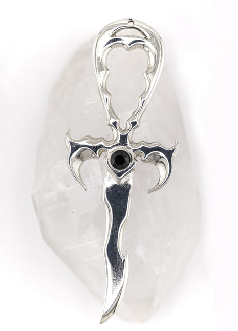 Black Onyx & 925 Silver 3rd Generation Large Vampire Legacy Ankh - Limited Edition