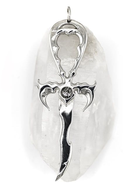 Black Tourmaline Quartz & 925 Silver 3rd Generation Large Vampire Legacy Ankh -  Limited Edition (Copy)