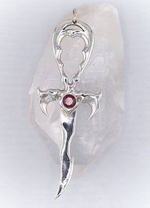 Garnet & 925 Silver Third Generation Large Legacy Ankh -  Limited Edition