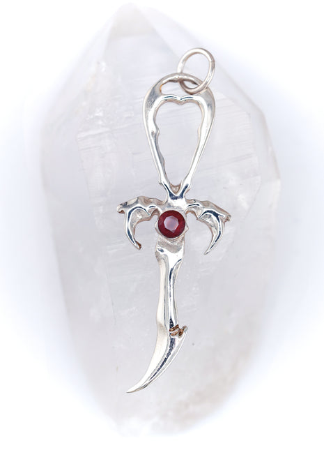 Garnet & 925 Silver 2nd Generation Standard Vampire Legacy Ankh - Limited Edition