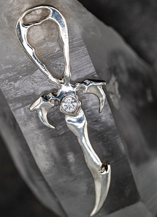 White Sapphire & 925 Silver 2nd Generation Standard Vampire Legacy Ankh - Limited Edition