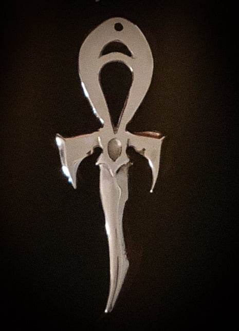 First Generation Legacy "D" Ankh in Sterling Silver with Rhodium Protective Treatment